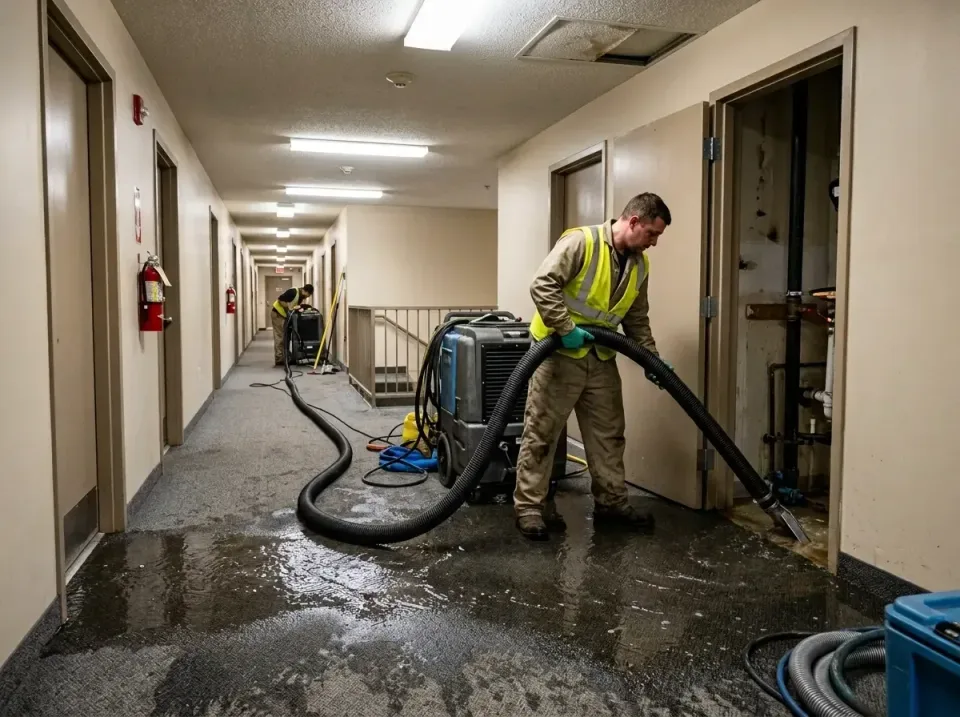multi-unit-apartment-hallway-f-005 — frequently asked questions, Emergency Burst Pipe Water Extraction & Removal in Woodclif…